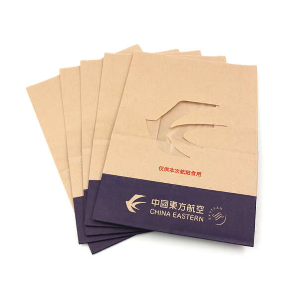 wholesale hemp paper bag with window for retail packaging view 6