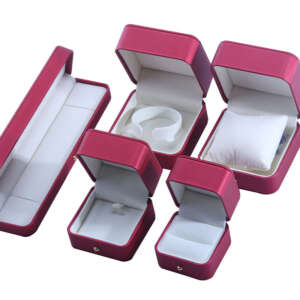 wholesale PU leather jewelry gift box for necklace earrings ring view 1