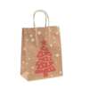 white kraft takeaway paper bag with custom logo for food service image 2
