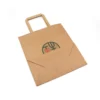 foldable recycled kraft grocery paper bag with flat handle view 5