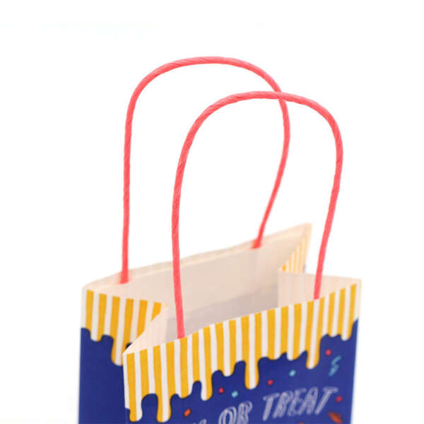 foldable art paper or kraft paper foldable baby shower gift bag with logo printing options