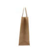 eco recycled kraft takeaway paper bag with handles for food packaging - retail display view