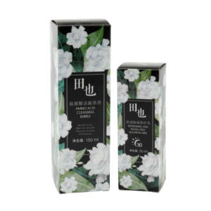 recycled printed charger accessory paper box with handle - open display view