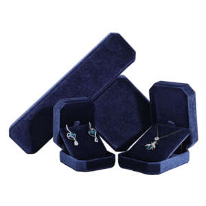 Navy Korean style jewelry box for pendant packaging