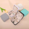 leather travel jewelry storage box for stud earrings necklace ring set - front view