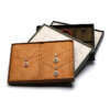 PU leather round edge jewelry display tray for rings earrings pendants bracelets - product presentation
