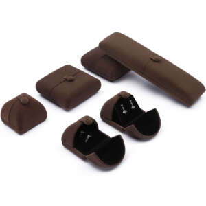 luxury pearl wedding jewelry packing box for bracelet necklace earring ring - open display view