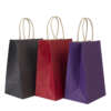 large recycled shopping paper bag with handle and custom logo view 3