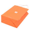 brown twist handle food paper bag sample showing twist handle, logo printing and bottom gusset options