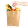 large recycled shopping paper bag with handle and custom logo view 6