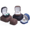 microfiber transparent jewelry gift storage box for pendant necklace ring earrings - product presentation