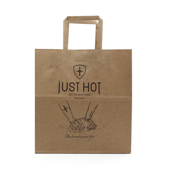 stand up handmade kraft paper bag with twist sewn handle image 6