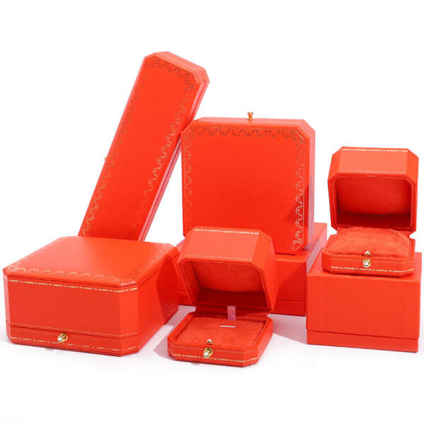 luxury jewelry packaging box with matching handbag for bracelet earrings necklace ring - front view