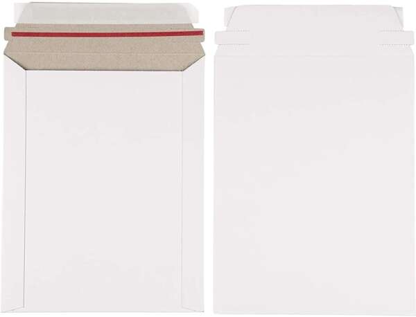 rigid brown kraft cardboard mailer envelope for pictures view 3