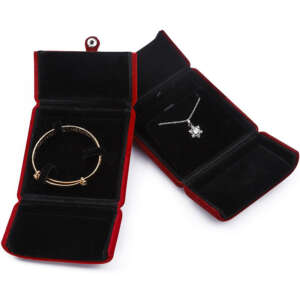 wedding pearl jewelry storage box for bracelet necklace earrings ring - open display view