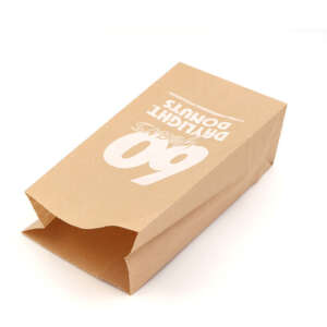 kraft paper printed logo kraft donut paper bag with logo printing detail