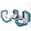 dark PU leather jewelry organizer box for ring necklace view 5