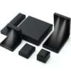 black plastic LED jewelry box with lighting for necklace bracelet earrings ring - custom logo option