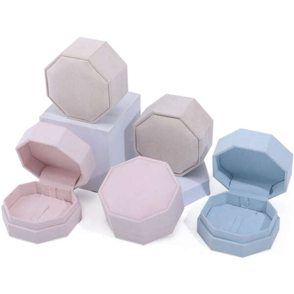 travel display jewelry packaging box for necklace set ring - front view