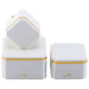 white octagonal PU leather jewelry box for bracelet necklace ring view 3