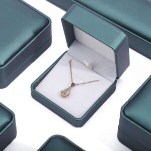 PU leather jewelry organizer gift box for bracelet necklace earring ring - front view
