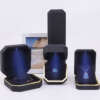 black painted jewelry packaging box for bracelet earrings necklace ring - front view