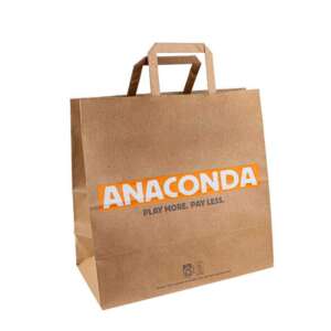 luxury recyclable kraft shopping bag with logo for food view 1