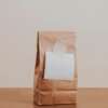 brown kraft SOS square bottom food bag with window view 2