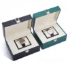 custom logo leather watch storage gift box for men watch packaging - detail view