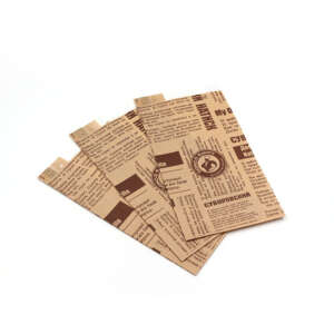 kraft paper with clear window kraft bread paper bag with clear window with logo printing detail