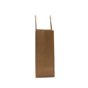 printed kraft paper printed kraft shopping bag with handle with logo print detail
