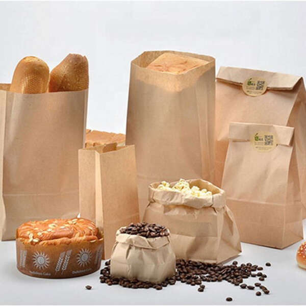 white kraft LDPE lined paper bag for custom pet food packaging - bulk packaging use