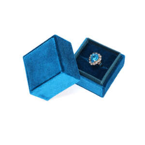 light square paper wedding engagement ring gift box view 1