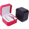 custom logo travel watch gift box with white plastic inside - retail display