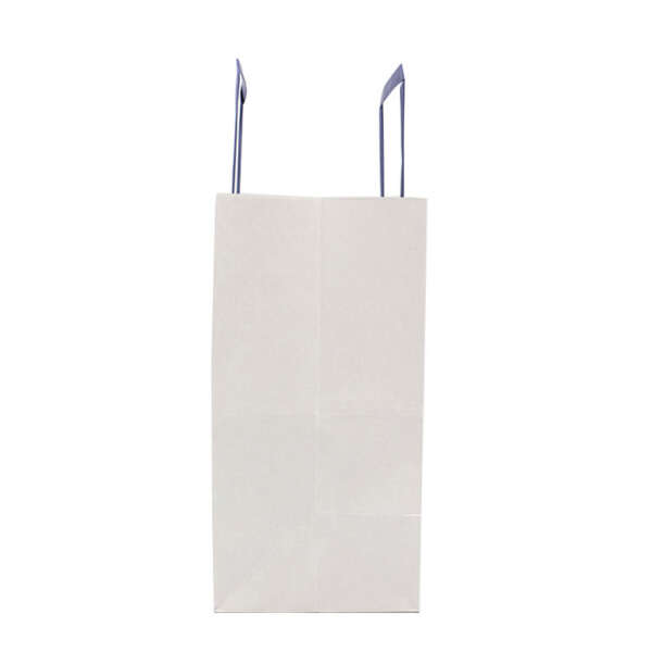 eco boutique kraft paper bag with flat handle and logo view 3