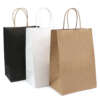 biodegradable plain brown kraft grocery paper bag without handles view 3