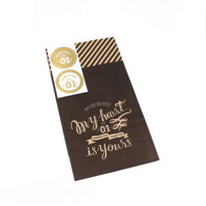 brown kraft paper brown SOS kraft chips snack coffee bag with logo printing detail