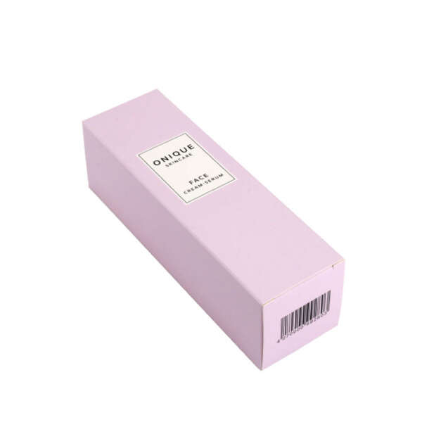 custom printed foldable perfume cosmetic paper card box - front view