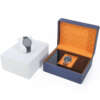 PU leather watch case gift packaging box with jewelry display - custom logo option