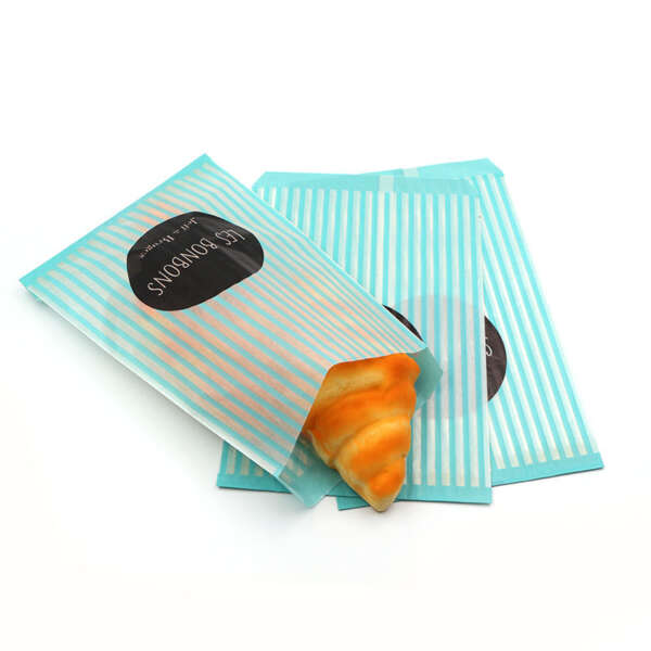 greaseproof paper bag for fries pizza sandwich bread view 1