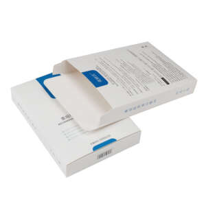 custom printed mask skin care product paper packaging box - open display view