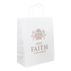 custom printed recycled takeaway kraft paper bag with logo view 1