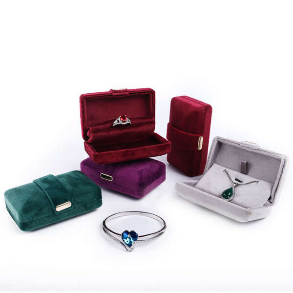 Luxury jewelry packaging box with custom logo detail