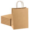 custom printed kraft paper packing bag with handle view 5