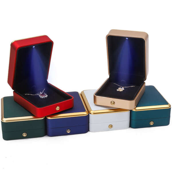 LED jewelry organizer box with light for bracelet necklace earrings ring - gift packaging