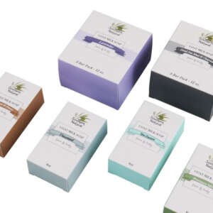 custom folding soap fragrance essential oil paper carton - front view