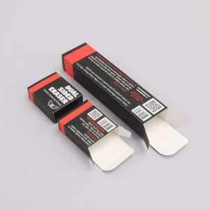 white card custom clean paper box packaging - front view