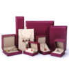 custom logo leather jewelry set box for necklace earrings ring view 1