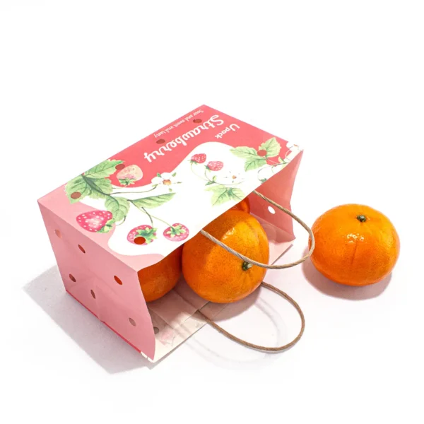 anti wet kraft fruit packaging paper bag with ventilation holes view 3