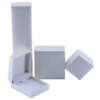 white paper jewelry gift box with filled leather insert view 4